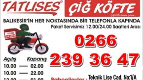 Balıkesir Tatlıses Çiğköfte